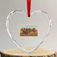 Buffalo Soldiers Black Cavalry 1866 Heart Crystal Glass Ornament African American Military History Black History Gift