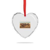 Buffalo Soldiers Black Cavalry 1866 Heart Crystal Glass Ornament African American Military History Black History Gift