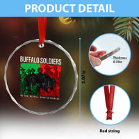 Buffalo Soldiers Crystal Glass Ornament 9th and 10th Cavalry Afro African American Heros TS10
