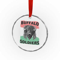 Buffalo Soldiers Crystal Glass Ornament Retro African American Black History TS10