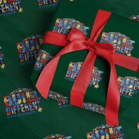 Built Different Autism Acceptance Puzzle Piece Graphic Wrapping Paper Roll Inspirational Neurodiversity Support