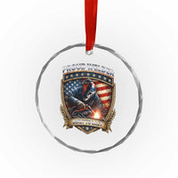 Built To Last Proud Welder Crystal Glass Ornament Blue Collar American Dad Gift