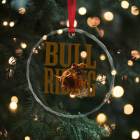 Bull Riding Cowboy Western Texas Rodeo Life Crystal Glass Ornament TS12