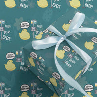 Bunny Nurse Wrapping Paper Roll Funny Peep Nursing Easter Nurse Gift