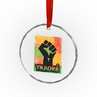 Burkina Faso Ibrahim Traoré Crystal Glass Ornament TS10