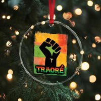 Burkina Faso Ibrahim Traoré Crystal Glass Ornament - Wonder Print Shop
