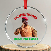 Burkina Faso Ibrahim Traoré Thomas Sankara Crystal Glass Ornament - Wonder Print Shop