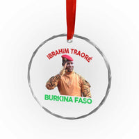 Burkina Faso Ibrahim Traoré Thomas Sankara Crystal Glass Ornament - Wonder Print Shop
