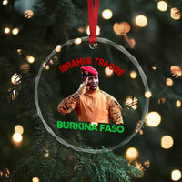 Burkina Faso Ibrahim Traoré Thomas Sankara Crystal Glass Ornament - Wonder Print Shop