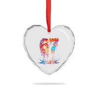 Burning Six Seven Heart Crystal Glass Ornament Drip Fire Flame Meme