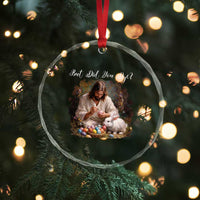 But Did You Dye Crystal Glass Ornament Funny Christian Easter Egg Dyeing