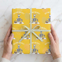 But Did You Dye Wrapping Paper Roll Funny Easter Skeleton Painting Eggs