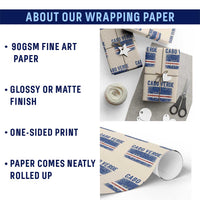 Cabo Verde Distressed Flag National Pride Wrapping Paper Roll Cape Verde Heritage Pride Retro Grunge Graphic