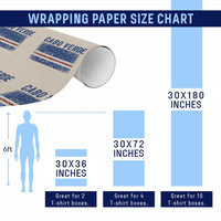 Cabo Verde Distressed Flag National Pride Wrapping Paper Roll Cape Verde Heritage Pride Retro Grunge Graphic