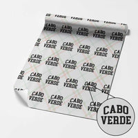 Cabo Verde Returns Home National Pride Varsity Style Wrapping Paper Roll Cape Verde Minimalist Text Graphic