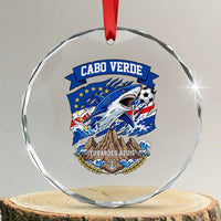 Cabo Verde Tubarões Azuis Soccer Pride Crystal Glass Ornament Cape Verde Blue Sharks Football Fans