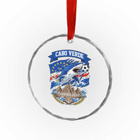 Cabo Verde Tubarões Azuis Soccer Pride Crystal Glass Ornament Cape Verde Blue Sharks Football Fans