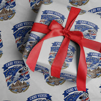 Cabo Verde Tubarões Azuis Soccer Pride Wrapping Paper Roll Cape Verde Blue Sharks Football Fans