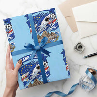 Cabo Verde Tubarões Azuis Soccer Pride Wrapping Paper Roll Cape Verde Blue Sharks Football Fans
