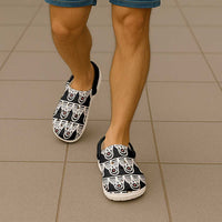 Cameroon Toghu Traditional Pattern Clogs Shoes - Wonder Print Shop