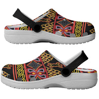 Cameroon Traditional Toghu Pattern Clogs Shoes - Wonder Print Shop