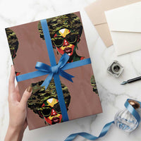 Camo African American Women Juneteenth Celebrating Black Freedom Day Wrapping Paper Roll
