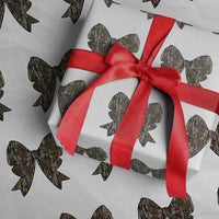 Camo Coquette Bow Duck Hunting Wrapping Paper Roll Retro Camouflage