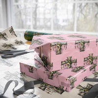 Camo Jesus Cross Fishing Wrapping Paper Roll Faith Family Fishing Fathers Day