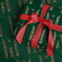 Camo Puerto Rico Flag Wrapping Paper Roll Hispanic Heritage Month Boricua Rican - Wonder Print Shop