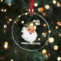 Camo Santa Christmas Crystal Glass Ornament Ho Ho Ho Hooah Christmas TS14