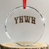 Camo YHWH Crystal Glass Ornament Christianity Jesus Preppy Christian Faith Bible Verse TS10