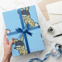 Camouflage Bunny Wrapping Paper Roll Funny Hunter Easter Gift
