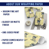 Camouflage Bunny Wrapping Paper Roll Funny Hunter Easter Gift