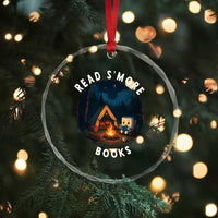 Camping Lover Crystal Glass Ornament Read Smore Books Funny Smores TS12