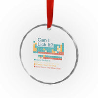 Can I Lick It Periodic Table Crystal Glass Ornament Funny Chemistry Science Teacher Student - Wonder Print Shop