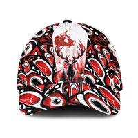 Canada Day Classic Cap Forest Moose Maple Leaves Haida Pattern LT03