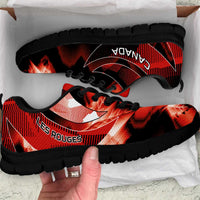 Canada Football Sneakers Visual Line Abstract Maple Leaf