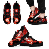 Canada Football Sneakers Visual Line Abstract Maple Leaf