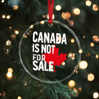 Canada Is Not For Sale Crystal Glass Ornament Distressed Vintage Canadian Maple Leaf - Wonder Print Shop