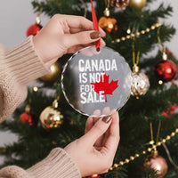 Canada Is Not For Sale Crystal Glass Ornament Distressed Vintage Canadian Maple Leaf - Wonder Print Shop