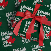 Canada Is Not For Sale Wrapping Paper Roll Distressed Vintage Canadian Maple Leaf - Wonder Print Shop