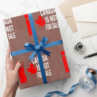 Canada Is Not For Sale Wrapping Paper Roll Maple Leaf Candadian Flag Distressed - Wonder Print Shop