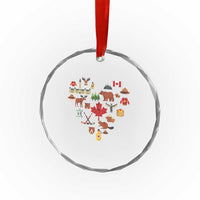 Canada Pride Crystal Glass Ornament Canadian Flag Maple Leaf TS02