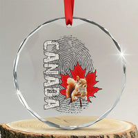 Canada Pride Crystal Glass Ornament Maple Leaf Squirrel Canadian Roots TS02
