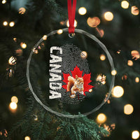 Canada Pride Crystal Glass Ornament Maple Leaf Squirrel Canadian Roots - Wonder Print Shop