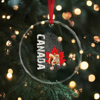 Canada Pride Crystal Glass Ornament Maple Leaf Squirrel Canadian Roots TS02