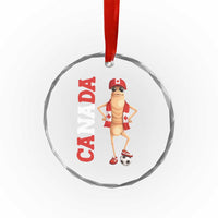 Canada Soccer Fan Marcus The Worm Crystal Glass Ornament Country Football Gift