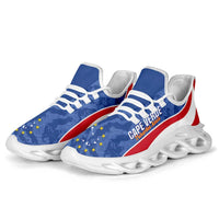 Cape Verde 2026 Football Clunky Sneakers Tubaroes Azuis Grunge Curve Stylized - Wonder Print Shop