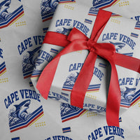 Cape Verde Blue Sharks Ocean Wave Graphic Wrapping Paper Roll Cabo Verde Pride Sports Fans