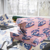 Cape Verde Blue Sharks Ocean Wave Graphic Wrapping Paper Roll Cabo Verde Pride Sports Fans